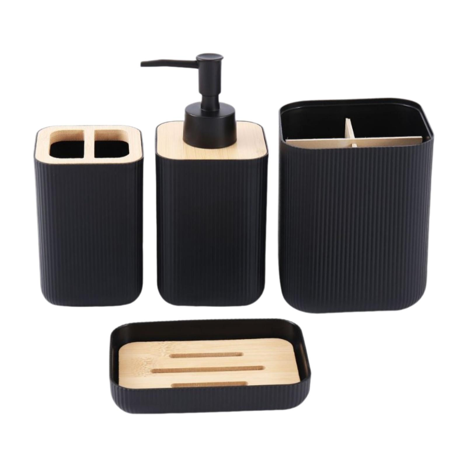 Magideal - Accesorios De Baño, Organizador De Baño, Decoración De Baño, Regalo Práctico, Almacenamiento De Artículos De Tocador Esenciales Para Tocador De Hotel, 010 Negro