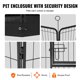 thumbnail image 5 of Parque infantil plegable para perros VEVOR, 8 paneles de metal, 60 x 60 cm, con accesorios, 5 of 9