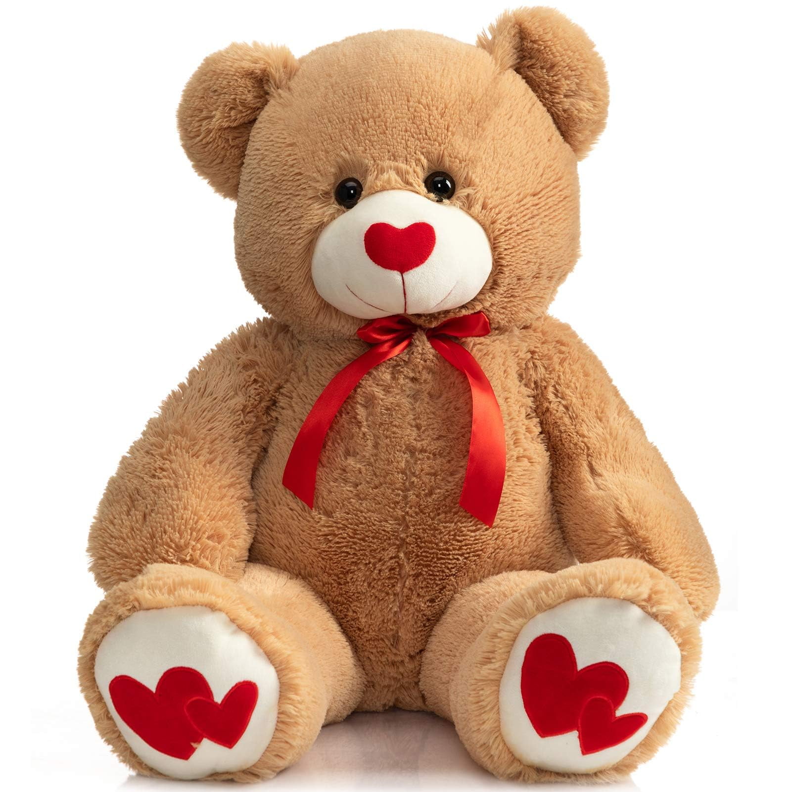 Peluche Con Forma De Oso De Peluche Hollyhome, 90 Cm, Con Corazón Rojo
