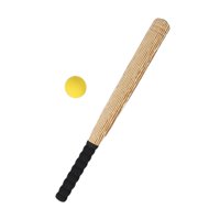 Ioensy - El Bate De Béisbol Y La Bola Fijaron Color De Madera Del Grano De Los Juegos De Béisbol Del Juguete Educativo Ligero De 21 Pulgadas