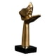 thumbnail image 4 of Figura Abstracta Escultura Golpe Besos Estatuillas Estilo Retro Artesanía Mesa Aureate, 4 of 5
