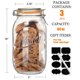 thumbnail image 2 of Frascos Mason Anwoi de boca ancha 1,9 L, paquete de 3, frasco de vidrio con tapas, 2 of 7