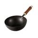 thumbnail image 3 of Mango De Madera De Wok Nonstick Wok Utensilios De Cocina De Gas De Gas Plano Para El Hotel De Cocina Casa 28 Cm, 3 of 5