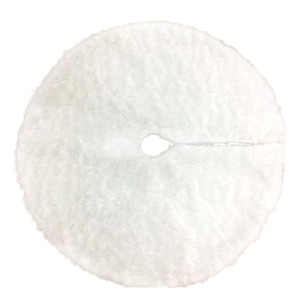 Falda De árbol De Navidad De Felpa Blanca Alfombra De Piel Sintética Decoraciones Para árboles De Navidad 90cm
