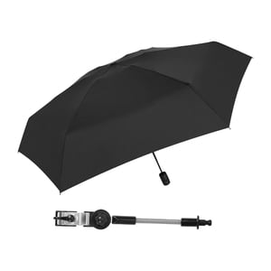 Bothyi - Sombrilla Para Cochecito, Protección Solar, Sombrilla De Playa Ajustable Para Carrito De Golf, Color Negro