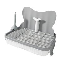 Ioensy - Almohadilla De Orina Para Inodoro De Perro, Herramienta De Entrenamiento, Impermeable, Resistente Y A Prueba De Fugas, Para Perros Y Gatos, 47 Cm, Gris, 14 Mm