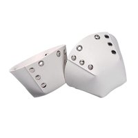 Ioensy - 1 Par De Protectores De Dedos De Patines Para Exteriores De Cuero Artificial Desmontable Accs Blanco