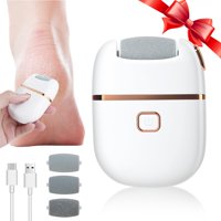 Xusx111 - ""Electric Foot File Electric Foot Callus Remover, Herramientas Recargables De Pedicura Para Pies, 2 Velocidades, 3 Set De Reemplazo De Cabeza De Molienda Para Piel Seca Grieta Dura Muerta -
