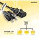 thumbnail image 2 of Cable de alimentación AC, paquete de 2 cables de alimentación para PC de 3 clavijas, 6 pies, 125 V, 10 A, 2 of 6