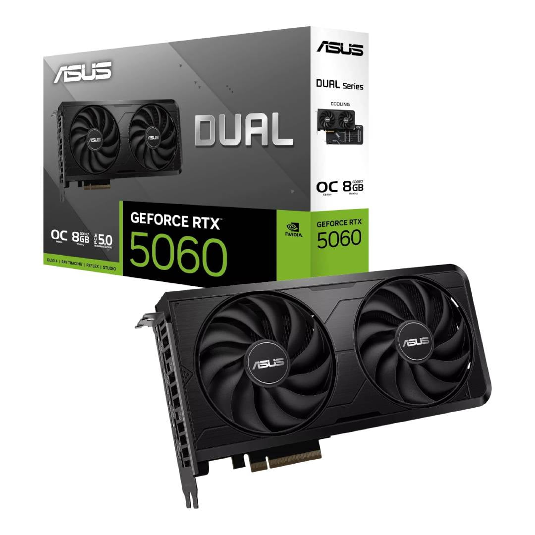 Tarjeta De Video Asus Dual Geforce Rtx 5060 Evo Oc 8gb Gddr7