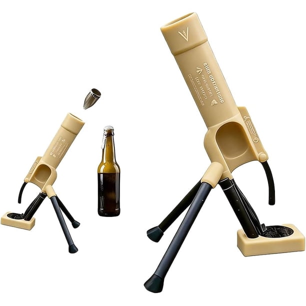 Abridor cerveza botella forma mortero 51mm táctico lanzador chapas base 6.6cm manos libres