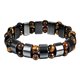 thumbnail image 1 of Pulsera de terapia magnética de hematita de energía de metal, 2 capas, piedras de ojo de tigre, 1 of 5