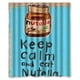 thumbnail image 1 of Cortina de ducha con ganchos "Keep Calm And Eat Nutella" (60 x 72 pulgadas), 1 of 3