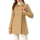 thumbnail image 1 of INSPIRE CHIC Abrigo de Mujer con Cuello Peter Pan Doble Botonadura Trinchera de Invierno Caqui XS, 1 of 7