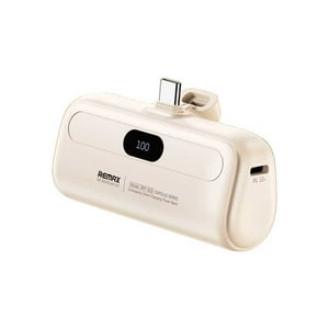 Power Bank Remax Rpp-632 Para Usb-C -5,000 Mah - 2A -De Color Blanco