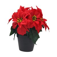 Magideal - Flores De Nochebuena Artificiales Para Decoración De Interiores Y Exteriores: Chimeneas, Porches Y Hogar.