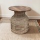 thumbnail image 1 of Mesa De Centro Auxiliar Tejida Bambu Madera Decoración 50cm Marrón, 1 of 3