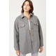 thumbnail image 1 of Shacket Ccwholesalesclothings Jq Fleece Sobredimensionado Gris Claro, 1 of 5