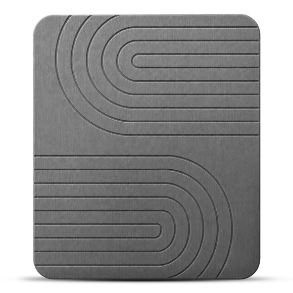Alfombrilla para secar platos Tulvera 46 × 36 cm con diseño ondulado estilo pizarra