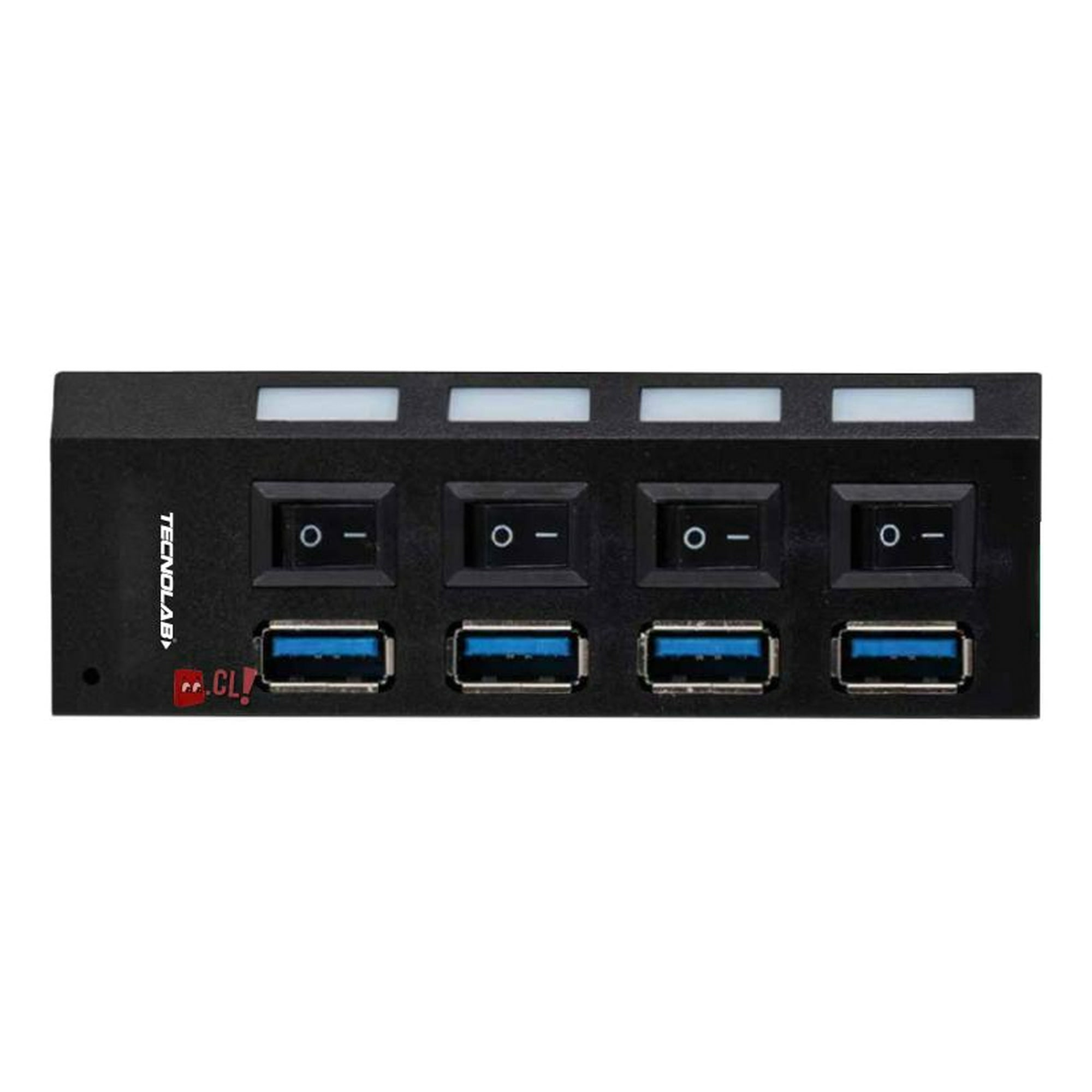 Tecnolab - Hub Usb 4 Puertos 3.0 Interruptor Encendido - Ps