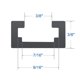 thumbnail image 3 of Aluminio T-Track Hot Favorable de 24 cm para carpintería, 2 unidades, 3 of 6