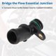 thumbnail image 3 of Conector de Manguera de Refrigerante del Motor Unique Bargains para Volkswagen Atlas 3.6L 2018-2023 Conector de Tubería de Manguera de Refrigerante del Radiador de Plástico No.03H121118 Negro 1 pieza, 3 of 7