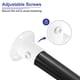thumbnail image 5 of Uxcell 8 piezas de soporte de barra de cortina de acero inoxidable blanco de 1.26 pulgadas con tornillos, 5 of 6