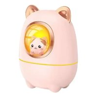 Leon Import - Mini Humidificador Ultrasónico Capsula Espacial Gatito 200Ml Color Rosa Claro
