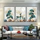 thumbnail image 4 of 3pcs Green Leave Flying Bird Deer Wall Poster, Wall Canvas, Canvas Painting, 15.7*23.6in Frameless, 4 of 4