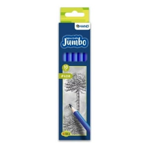 Lapices Grafito Jumbo Triangular 2Hb 10 Unidades. Hand Azul