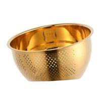 Bothyi - Colador De Lavado De Arroz Herramienta De Cocina Resistente De Acero Inoxidable Con Escurridores Laterales Dorado Grande