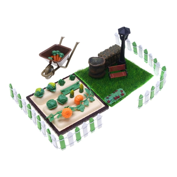 Kit de modelo de escena de verduras en miniatura, suministros para casa de muñecas, accesorios de jardín DIY, figuras de verduras, para niños y niñas