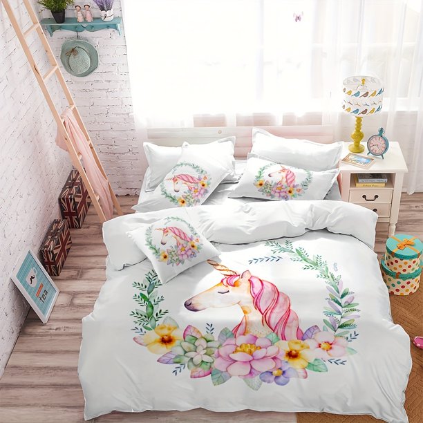 2/3-Pie-ce Quilt -Cover Be-dding Set Suit Di-gital Prin-ted Quilt C-over Lightw-eight D-ouble-Sid-ed Soft Micr-ofiber -Quilt Cover