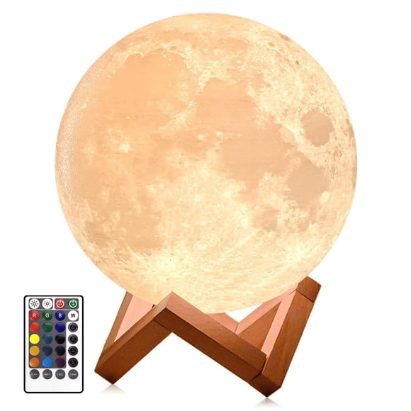 Moon Lamp PRUGNA, 18 cm, 1200 mAh, 16 colores, LED, mando a distancia