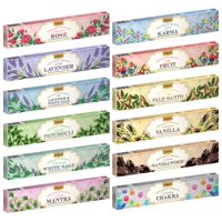 Juego De 12 Varillas De Incienso Tulasi, 180 Varillas