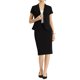thumbnail image 1 of INSPIRE CHIC Traje de Negocios para Mujeres de 2 Piezas Conjunto de Atuendo para Maestras de Regreso a Clases Chaqueta Blazer de Manga Corta y Falda Lápiz XL Negro, 1 of 7