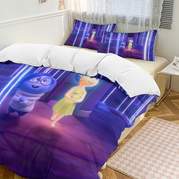 x461 Inside Out 3-Piece Bedding Set Warm And Comfortable Soft Duvet Cover Bed Set with 1 Duvet Cover And 2 Pillowcases for Bedroom b461