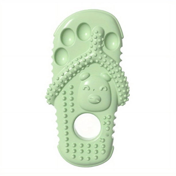 Durable TPR Dog Chew Toy Puppy Molar Toy Dog Teeth Cleaning Toy Slipper Shaped Pet Dog Toy
