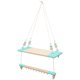 thumbnail image 4 of Estante De Pared De Madera Con Ganchos, Cocina, Oficina, Organizador, Montaje Colgante, Ropa, Verde, 4 of 5