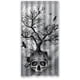 thumbnail image 1 of Cortina de ducha con diseño de calavera y águila negra, juego de cortinas de baño con ganchos, tamaño 36 x 72 pulgadas, 1 of 3