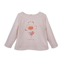 Pillin - Polera Bebé Niña Manga Larga Estampado Flor Arena