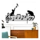 thumbnail image 1 of Cuadro gatos con notas musicales en madera, 1 of 1