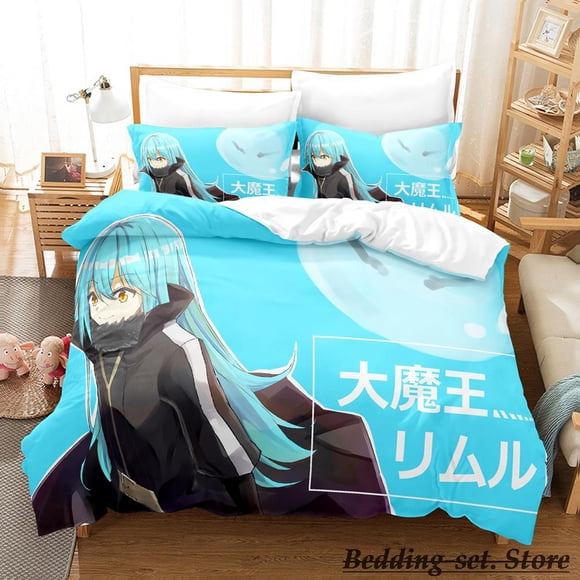 time i got reincarnated as a slime Bedding Set Bed Set Adult Kid Bedroom Duvetcover Sets Anime