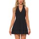thumbnail image 1 of Vestido Halter de Mujer INSPIRE CHIC Cuello en V Profundo Sin Espalda en Capas Fiesta Mini Vestidos Negro XL, 1 of 6