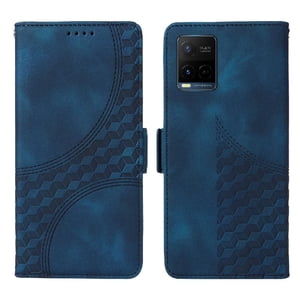 Carcasa Foxdock Vivo Y21S De Cuero Pu, Diseño Acolchado Clásico, Protección Contra Caídas Y Rayones