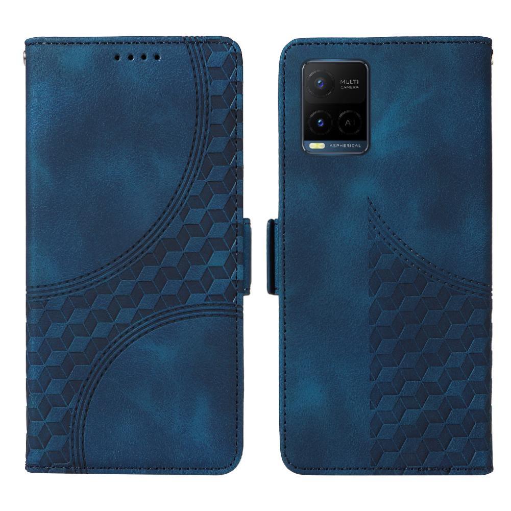 Carcasa Foxdock Vivo Y21S De Cuero Pu, Diseño Acolchado Clásico, Protección Contra Caídas Y Rayones