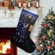 thumbnail image 1 of Harry Styles Tema: Calcetines de Navidad, fino lino blanco para colgar en escaleras y chimenea, decoración navideña para el hogar, regalo de Navidad. 45cm × 32cm, 1 of 5