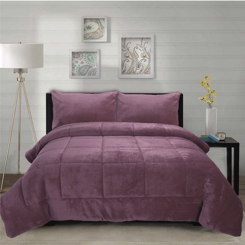 Chantilly - Cubrecama Coral Termico 2P Color Rosa Viejo