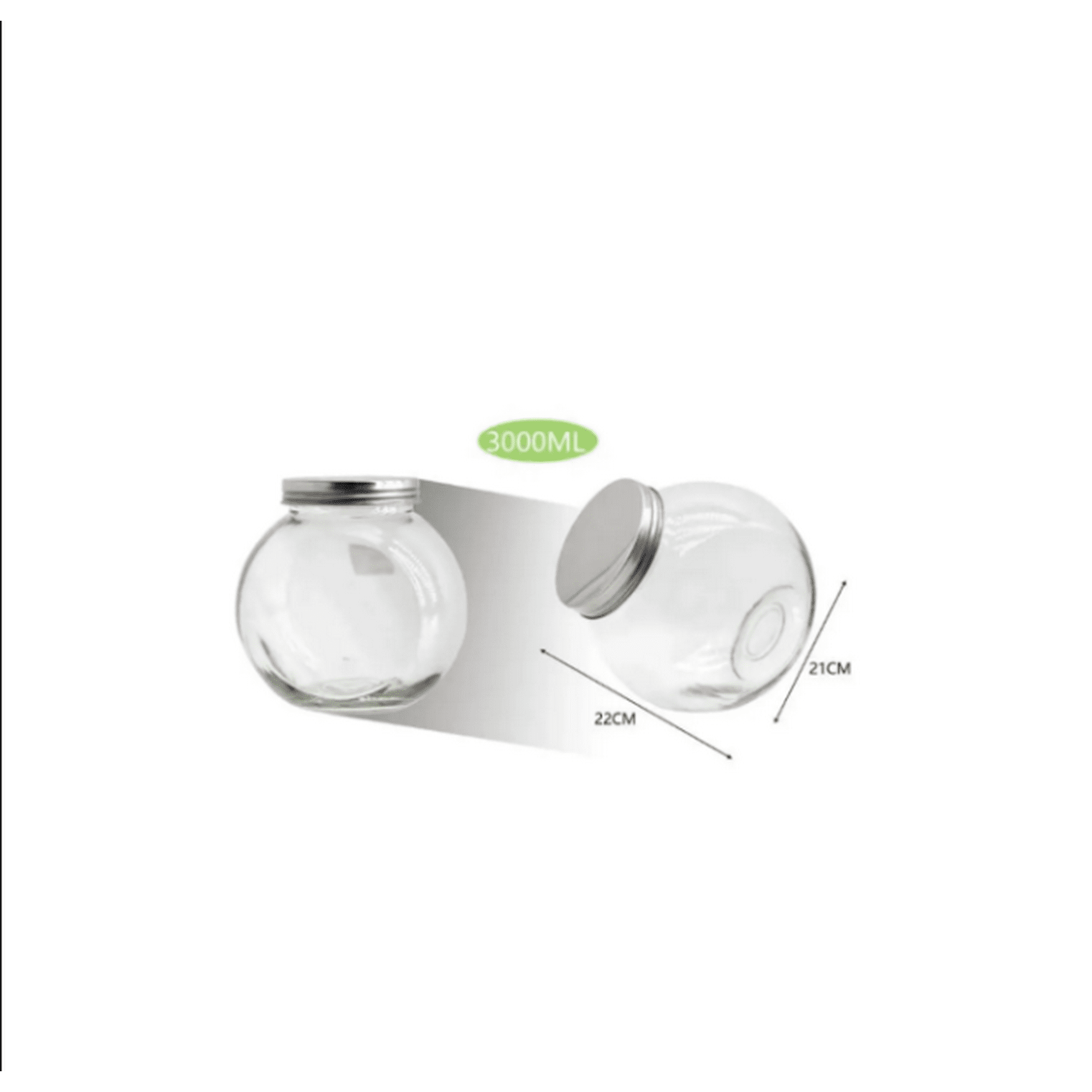 Genérico - Tarro Sellado De Vidrio 3000ml