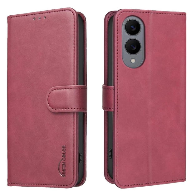 Funda Billetera para Samsung Galaxy S25 Edge Protección RFID y Soporte Ajustable Rojo